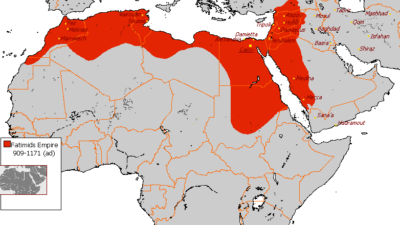 map; Fatimids Empire