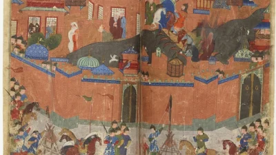 Mongols besieging Baghdad in 1258