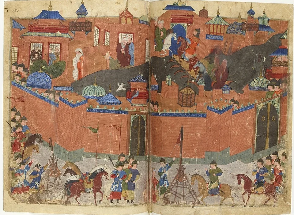 Mongols besieging Baghdad in 1258